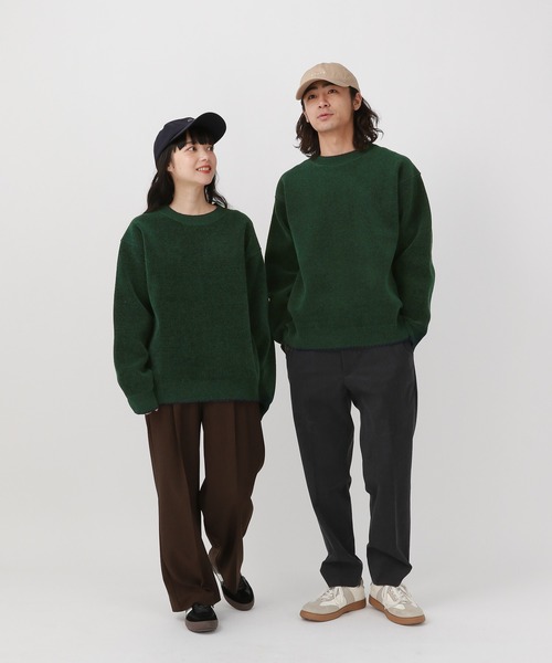 セール】やわらかリッチモールニット/ステッチ/581139（ニット