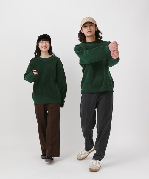 セール】やわらかリッチモールニット/ステッチ/581139（ニット