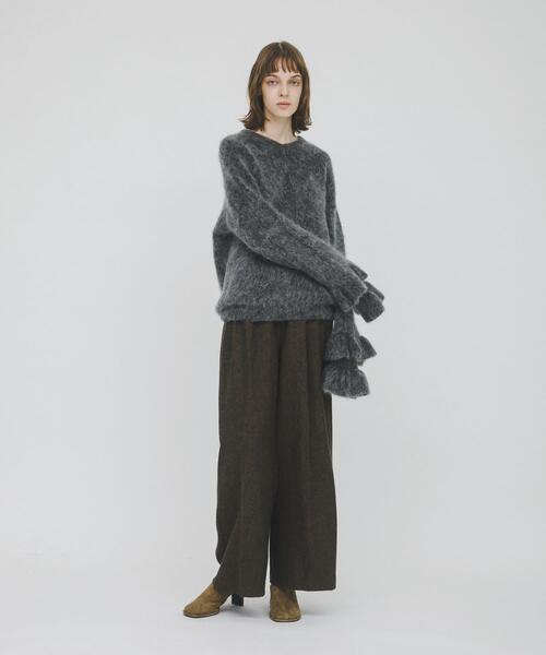 LAATO（ラート）の「straight wide tuck pants（その他パンツ・レディース・ブラウン/キャメル・MEDIUM/SMALL）」の2枚目の写真