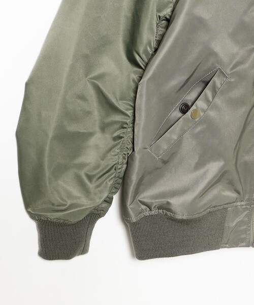 こども ビームス（コドモビームス）の「BEAMS × こども ビームス / クレイジー MA-1 ジャケット 2026（110～160cm）（MA-1・キッズ・ブラック/オリーブ・M(130-140)/S(110-120)）」の21枚目の写真