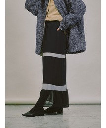 DOLLUPOOPS | 配色リブ切替シフォンスカート(スカート)