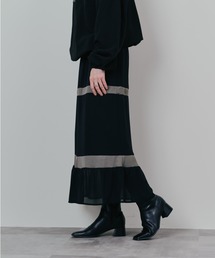DOLLUPOOPS | 配色リブ切替シフォンスカート(スカート)