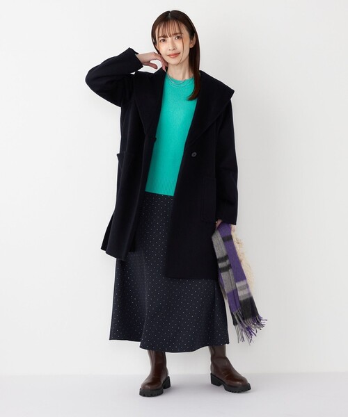 セール】SHIPS Colors:リバー ワイドカラー コート（その他アウター