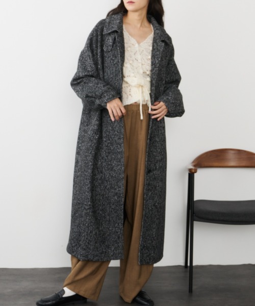 Libra Cue(リブラ キュー)の「フリルレースニットカーディガン(カーディガン/ボレロ・レディース・アイボリー/グレー/ブラック・FREE)」の8枚目の写真