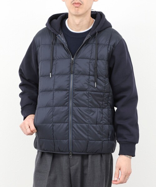 TAION(タイオン)の「【TAION/タイオン】W-ZIP DOWN HOODIE with SWEATS SLEEVE 25AW(ブルゾン・メンズ・ダークネイビー/ブラック・M/L/XL)」の3枚目の写真