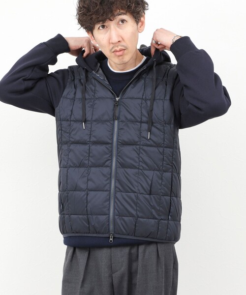 TAION(タイオン)の「【TAION/タイオン】W-ZIP DOWN HOODIE with SWEATS SLEEVE 25AW(ブルゾン・メンズ・ダークネイビー/ブラック・M/L/XL)」の5枚目の写真