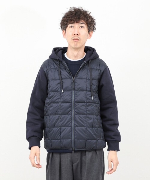 TAION(タイオン)の「【TAION/タイオン】W-ZIP DOWN HOODIE with SWEATS SLEEVE 25AW(ブルゾン・メンズ・ダークネイビー/ブラック・M/L/XL)」の7枚目の写真