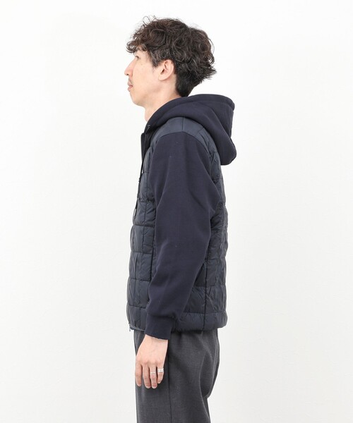 TAION(タイオン)の「【TAION/タイオン】W-ZIP DOWN HOODIE with SWEATS SLEEVE 25AW(ブルゾン・メンズ・ダークネイビー/ブラック・M/L/XL)」の8枚目の写真