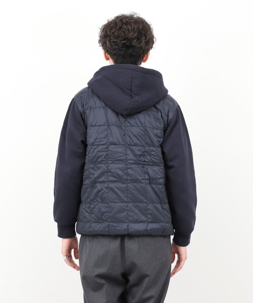 TAION(タイオン)の「【TAION/タイオン】W-ZIP DOWN HOODIE with SWEATS SLEEVE 25AW(ブルゾン・メンズ・ダークネイビー/ブラック・M/L/XL)」の9枚目の写真