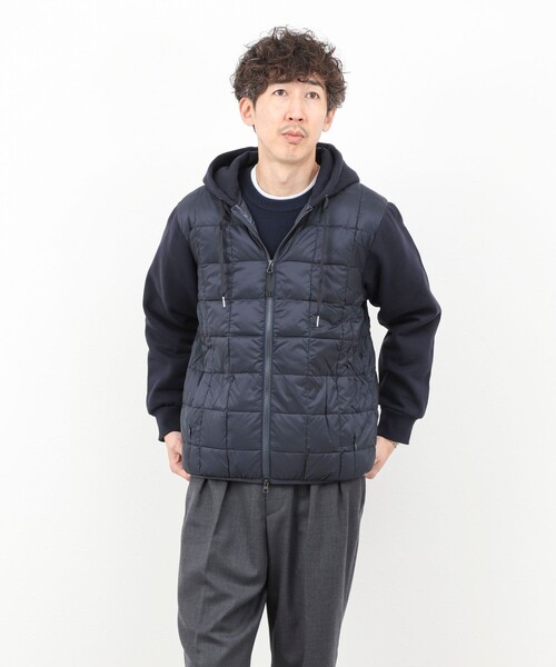 TAION(タイオン)の「【TAION/タイオン】W-ZIP DOWN HOODIE with SWEATS SLEEVE 25AW(ブルゾン・メンズ・ダークネイビー/ブラック・M/L/XL)」の10枚目の写真