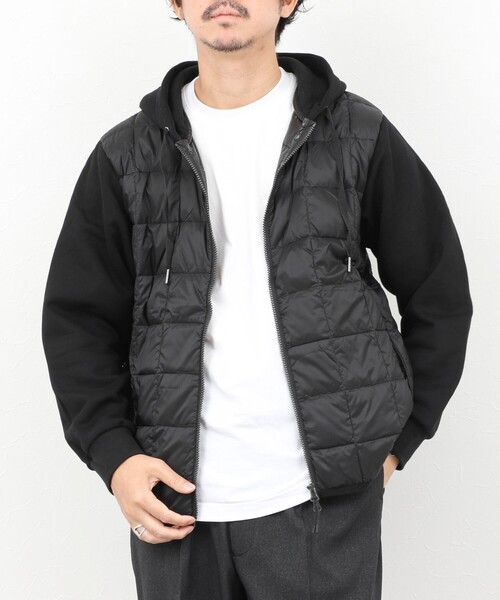 TAION(タイオン)の「【TAION/タイオン】W-ZIP DOWN HOODIE with SWEATS SLEEVE 25AW(ブルゾン・メンズ・ダークネイビー/ブラック・M/L/XL)」の14枚目の写真