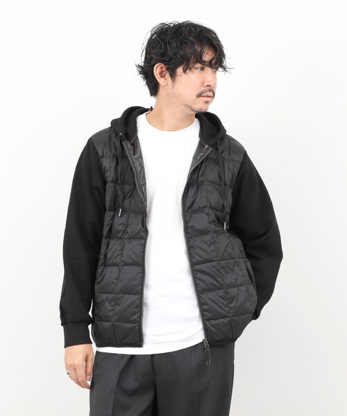 TAION(タイオン)の「【TAION/タイオン】W-ZIP DOWN HOODIE with SWEATS SLEEVE 25AW(ブルゾン・メンズ・ダークネイビー/ブラック・M/L/XL)」の16枚目の写真