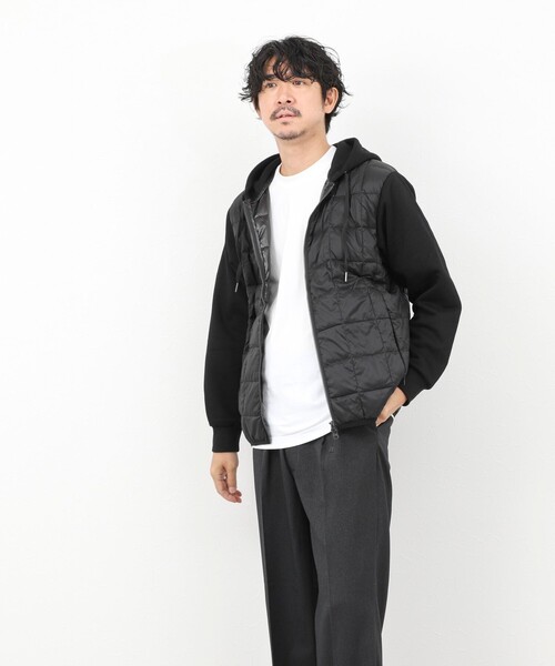 TAION(タイオン)の「【TAION/タイオン】W-ZIP DOWN HOODIE with SWEATS SLEEVE 25AW(ブルゾン・メンズ・ダークネイビー/ブラック・M/L/XL)」の17枚目の写真