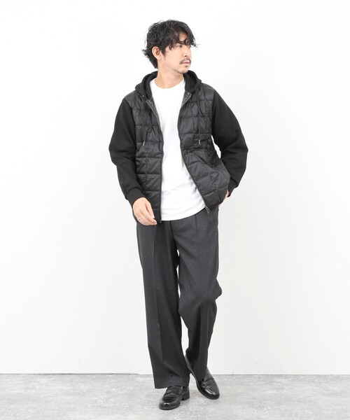 TAION(タイオン)の「【TAION/タイオン】W-ZIP DOWN HOODIE with SWEATS SLEEVE 25AW(ブルゾン・メンズ・ダークネイビー/ブラック・M/L/XL)」の19枚目の写真