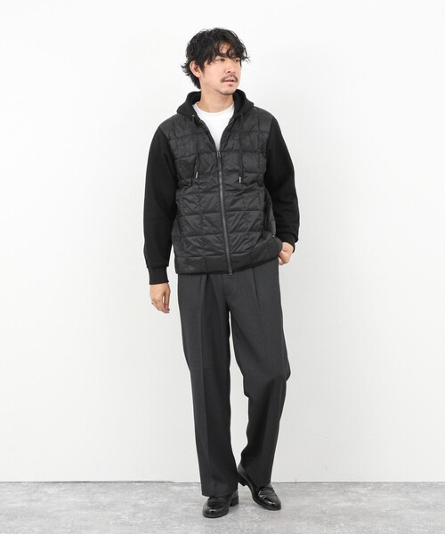 TAION(タイオン)の「【TAION/タイオン】W-ZIP DOWN HOODIE with SWEATS SLEEVE 25AW(ブルゾン・メンズ・ダークネイビー/ブラック・M/L/XL)」の20枚目の写真