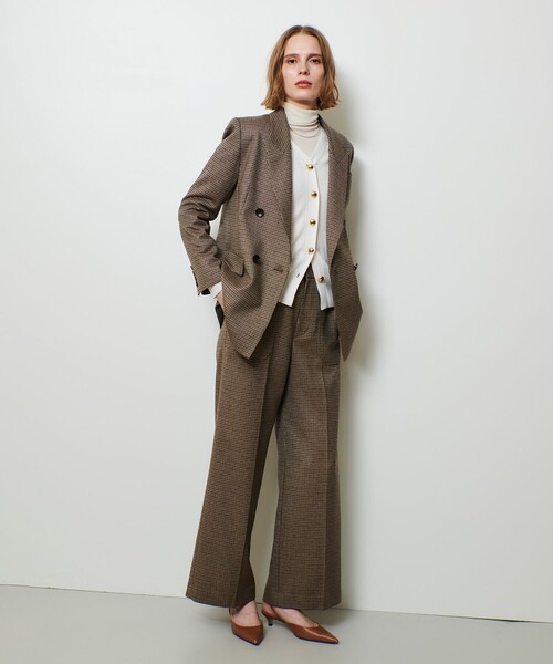 allureville（アルアバイル）の「CHIC TWEEDダブルジャケット（テーラードジャケット・レディース・ブラウン/ブラック・1/2）」の8枚目の写真