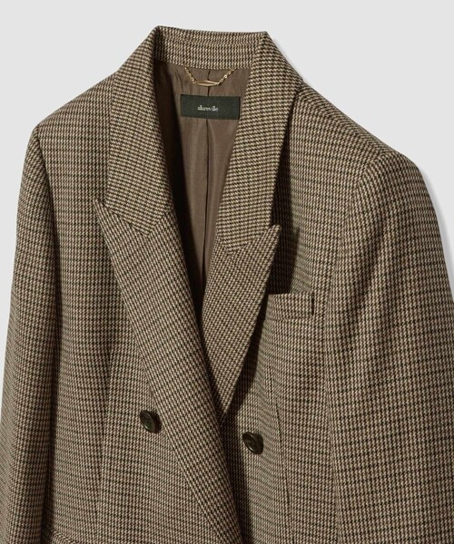 allureville（アルアバイル）の「CHIC TWEEDダブルジャケット（テーラードジャケット・レディース・ブラウン/ブラック・1/2）」の11枚目の写真