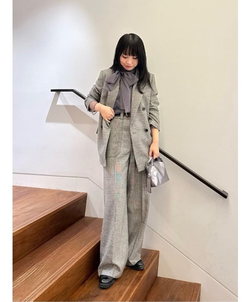 allureville（アルアバイル）の「CHIC TWEEDダブルジャケット（テーラードジャケット・レディース・ブラウン/ブラック・1/2）」の21枚目の写真