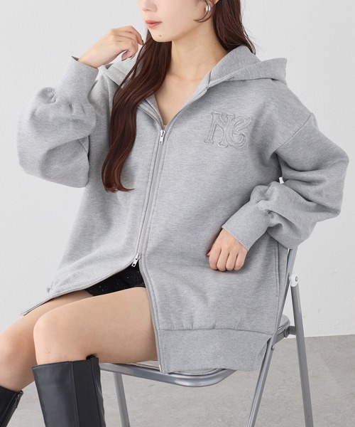 セール】オーバーサイズラメパーカー（パーカー）｜one after another