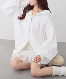 オーバーサイズラメパーカー