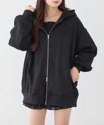 one after another NICE CLAUP(ワンアフターアナザーナイスクラップ)のオーバーサイズラメパーカー(パーカー)