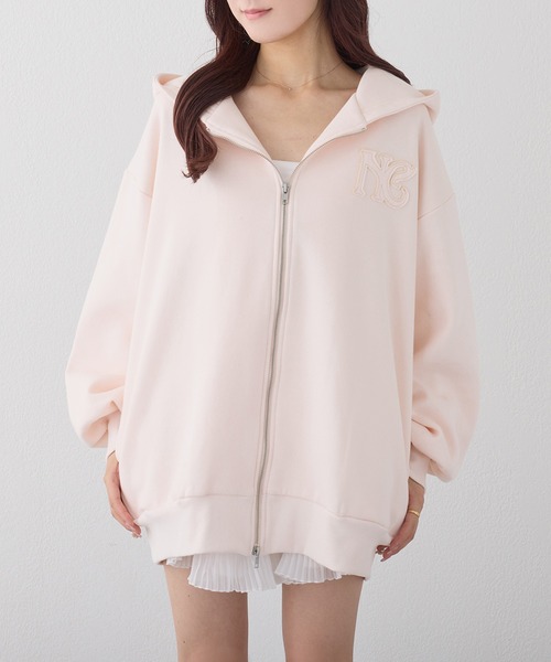 one after another NICE CLAUP(ワンアフターアナザーナイスクラップ)の「オーバーサイズラメパーカー(パーカー・レディース・オフホワイト/グレー/ブラック/ライトピンク・FREE)」の10枚目の写真