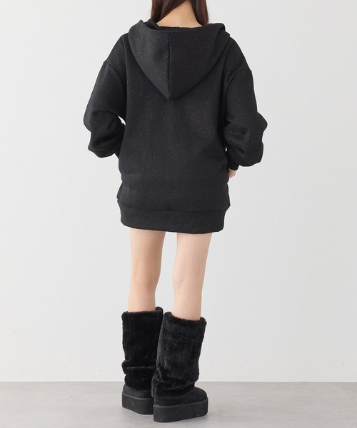 one after another NICE CLAUP(ワンアフターアナザーナイスクラップ)の「オーバーサイズラメパーカー(パーカー・レディース・オフホワイト/グレー/ブラック/ライトピンク・FREE)」の19枚目の写真