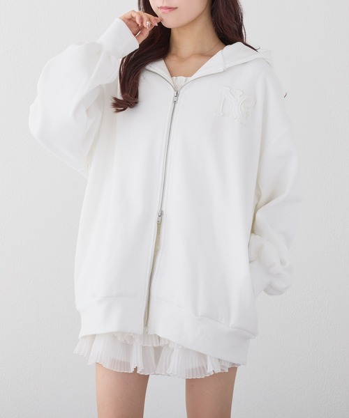 オーバーサイズラメパーカー（パーカー）｜one after another NICE