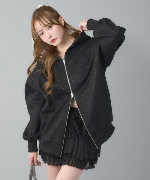 セール】オーバーサイズラメパーカー（パーカー）｜one after another