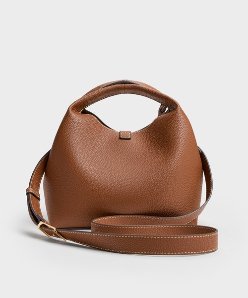 Chance チャンス メタリックアクセントバケットバッグ（ショルダー