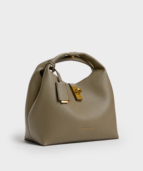 Chance チャンス メタリックアクセントバケットバッグ（ショルダー