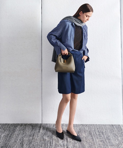 Chance チャンス メタリックアクセントバケットバッグ（ショルダー