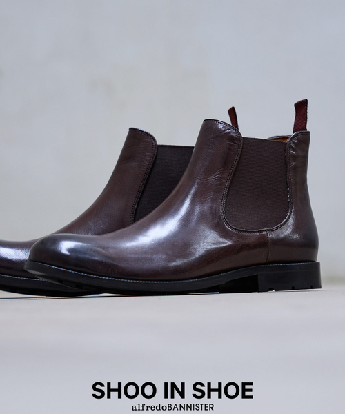 alfredoBANNISTER(アルフレッドバニスター)の「【SHOO IN SHOE / 定番人気】サイドゴアブーツ / チェルシーブーツ(ブーツ・メンズ・ダークブラウン/ブラック系その他/ブラック・43/44/40/39/45/41/42)」の3枚目の写真