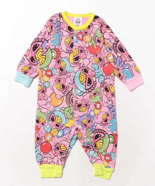 c*u様 ヒステリックミニ　カバーオール　テディ　FREE HYSTERIC MINI（ヒステリックミニ）の「TEDDY MINI SWEET BALLOON総柄