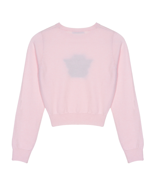 NICK&NICOLE(ニックアンドニコール)の「MINI BUTTERFLY SIGNATURE SLEEVE KNIT_PINK BLACK(ニット/セーター・レディース・その他・FREE)」の5枚目の写真