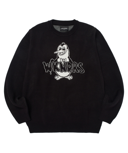 WKNDRS(ウィーキャンドース)の「PENGUIN KNIT SWEATER (BLACK)(ニット/セーター・レディース・その他・MEDIUM/LARGE/X-LARGE)」の1枚目の写真