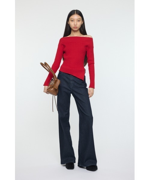 セール】ASYMMETRY SHOULDER CABLE ニット（ニット/セーター）｜MOUSSY
