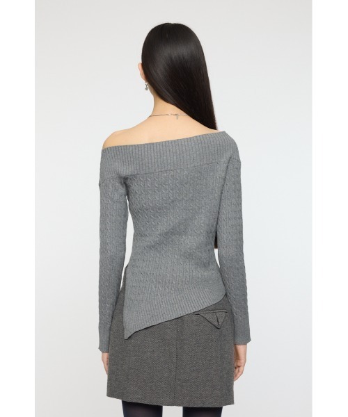 セール】ASYMMETRY SHOULDER CABLE ニット（ニット/セーター）｜MOUSSY