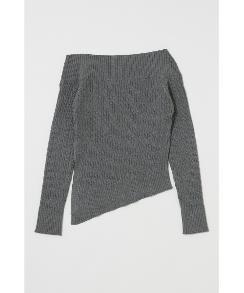 セール】ASYMMETRY SHOULDER CABLE ニット（ニット/セーター）｜MOUSSY