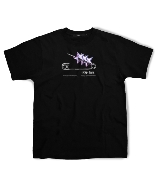 ESCAPEFROM(エスケープフロム)の「スタクリップTシャツブラック(Tシャツ/カットソー・レディース・その他・SMALL/MEDIUM/LARGE)」の1枚目の写真