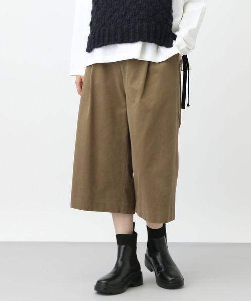 studio CLIP（スタディオクリップ）の「《natural by clip》モールスキンクロップドパンツ（その他パンツ・レディース・チャコールグレー/ライトブラウン・FREE）」の16枚目の写真