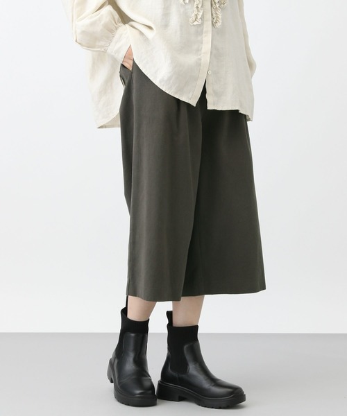 studio CLIP（スタディオクリップ）の「《natural by clip》モールスキンクロップドパンツ（その他パンツ・レディース・チャコールグレー/ライトブラウン・FREE）」の9枚目の写真