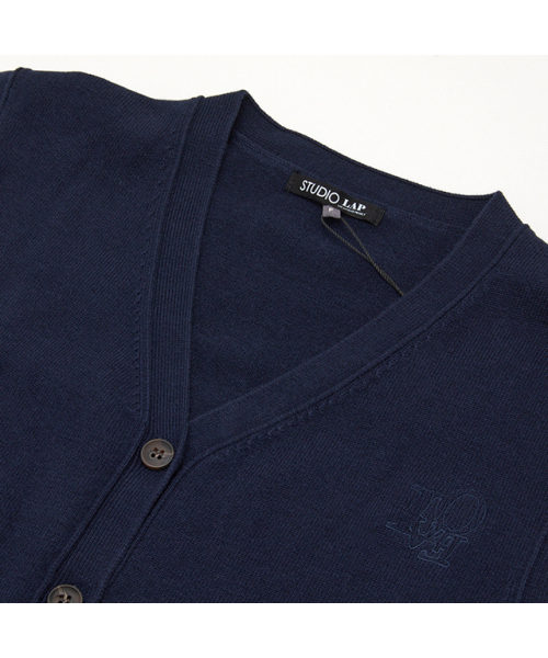 LAP（ラップ）の「ラブ刺繍スリットVネックニットベスト AQ4KVA80（ベスト・レディース・ネイビー/グレー・FREE）」の8枚目の写真