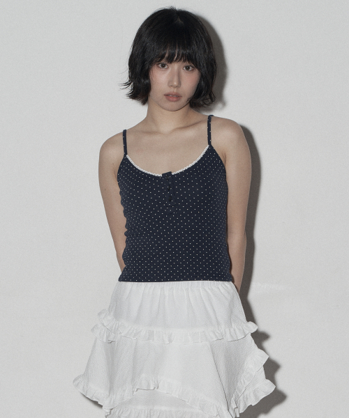 Midnight Move(ミッドナイトムーブ)の「dot top (navy)(Tシャツ/カットソー・レディース・その他・FREE)」の1枚目の写真