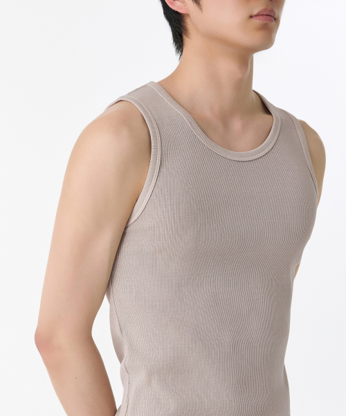 MUSINSA STANDARD（ムシンサスタンダード）の「ピグメントタンクトップ [グレーシュベージュ]（Tシャツ/カットソー・メンズ・その他・SMALL/XXX-LARGE）」の5枚目の写真