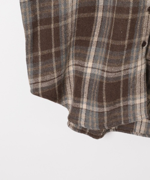 3.3 Field Trip （3.3フィールドトリップ）の「3.3 Field Trip／フーディ―付チェックシャツ2（シャツ/ブラウス・レディース・ブラック/ブルー/ブラウン・FREE）」の8枚目の写真