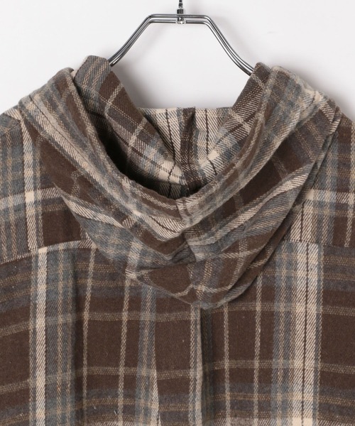 3.3 Field Trip （3.3フィールドトリップ）の「3.3 Field Trip／フーディ―付チェックシャツ2（シャツ/ブラウス・レディース・ブラック/ブルー/ブラウン・FREE）」の10枚目の写真