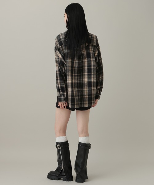 3.3 Field Trip （3.3フィールドトリップ）の「3.3 Field Trip／フーディ―付チェックシャツ2（シャツ/ブラウス・レディース・ブラック/ブルー/ブラウン・FREE）」の19枚目の写真