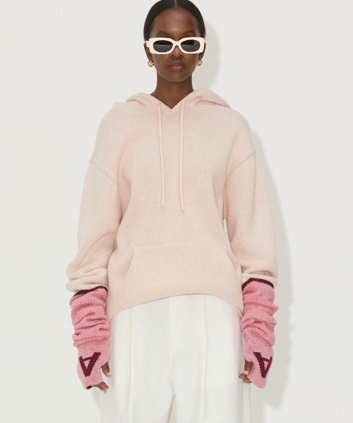 LOVE CITY KNIT HOODIE AURORA PINK（パーカー）｜NOHANT（ノアン）の