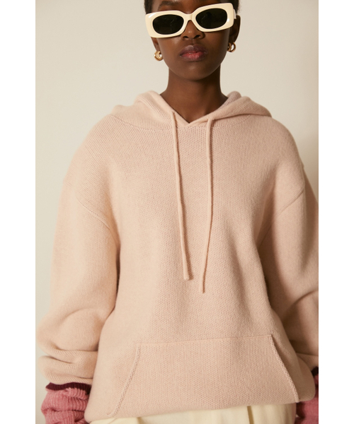セール】LOVE CITY KNIT HOODIE AURORA PINK（パーカー）｜NOHANT